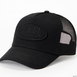 Von Dutch Black Staple Trucker Hat